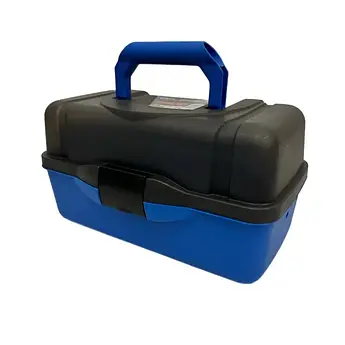 Рибальський ящик Eclipse 3020BL Blue з 2 полицями 350×200×190 мм поліпропілен органайзер для снастей з перегородками
