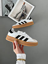 Жіночі Кросівки Adidas Samba XLG White Black / Адідас Самба ХЛГ Білі з Чорним, фото 3