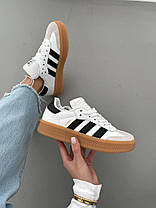Жіночі Кросівки Adidas Samba XLG White Black / Адідас Самба ХЛГ Білі з Чорним, фото 4