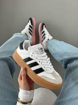 Жіночі Кросівки Adidas Samba XLG White Black / Адідас Самба ХЛГ Білі з Чорним, фото 5