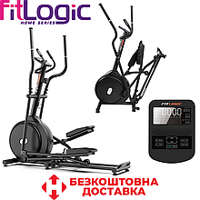 Орбітрек для дому еліптичний домашній орбітрек електромагнітний FitLogic CT1902TP навантаження 120 кг чорний