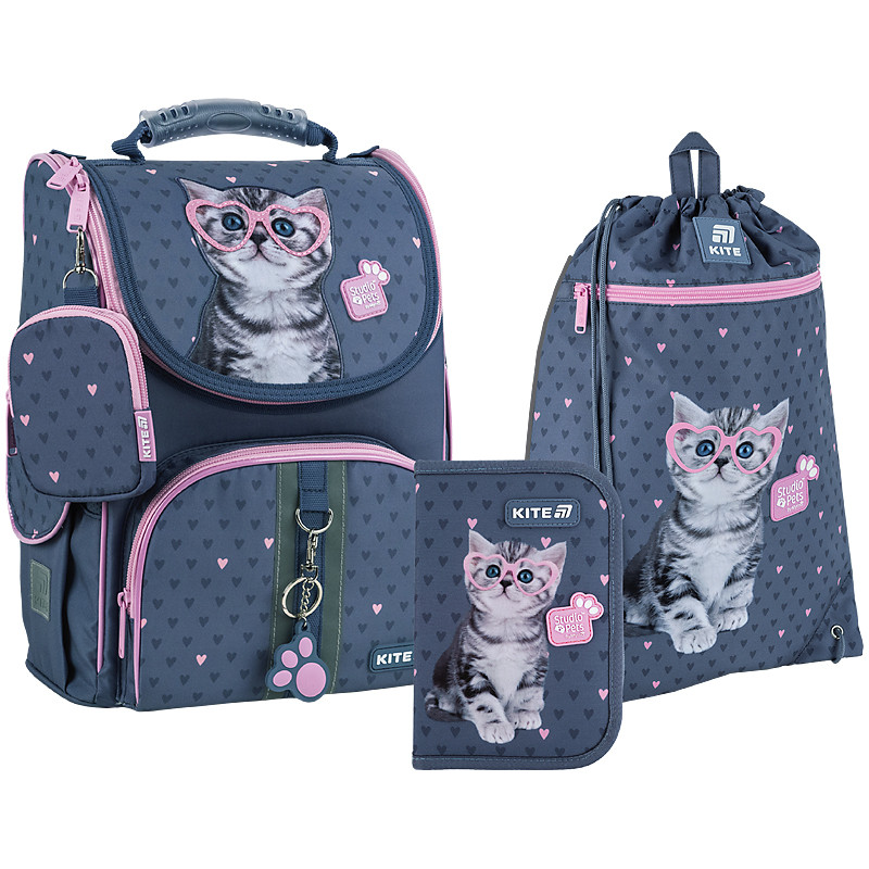 Шкільний набір Kite Education Studio Pets SET_SP25-501S (рюкзак, пенал, сумка) 115-130 см