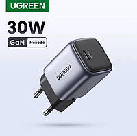 Мережевий зарядний пристрій Ugreen Nexode 30W USB-C GaN Fast Charger Ugreen CD319 Space Gray (90666)