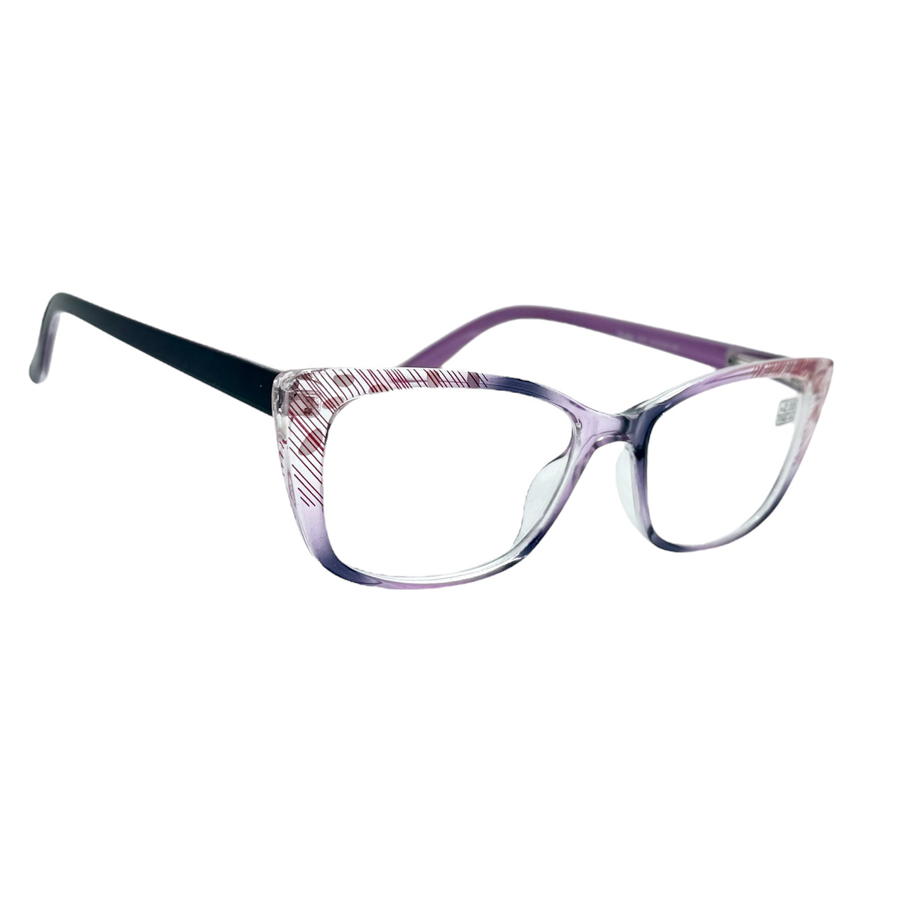 Жіночі окуляри для зору з білою лінзою 1601 бузок