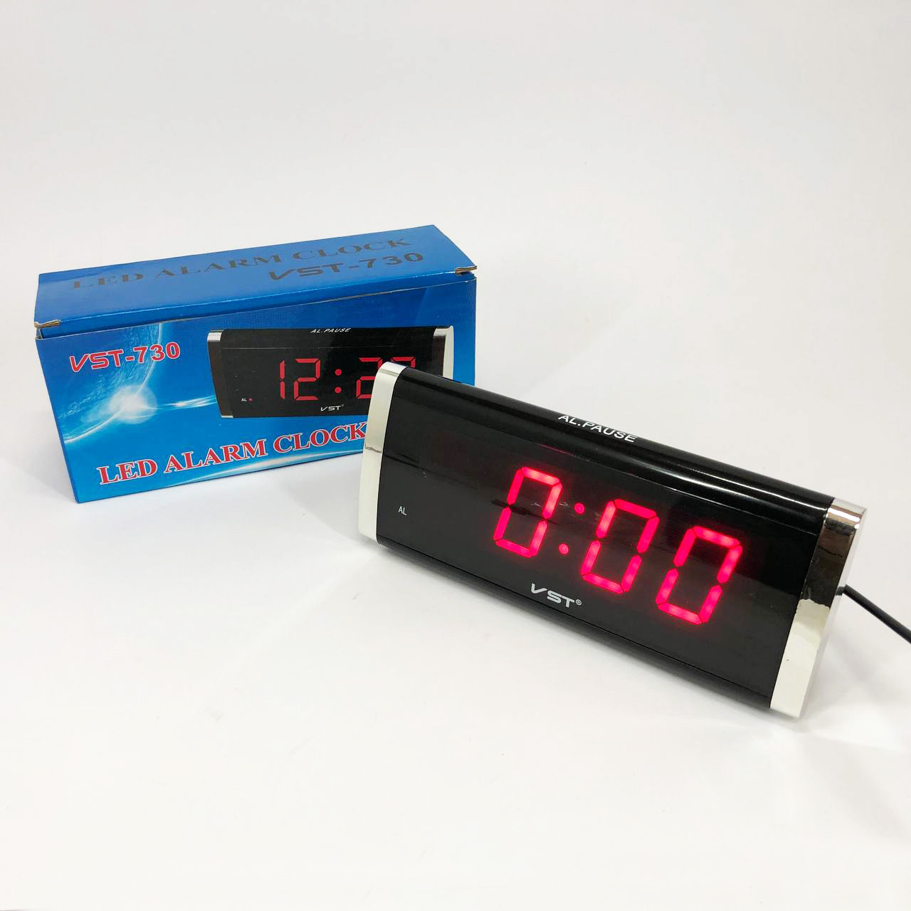 Годинник VST VST-730-1 мережевий 220В led будильник червоні цифри