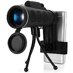 Монокуляр TELESCOPE KL-1040: 40x60 з триногою та адаптером для смартфона / Телефонний монокуляр