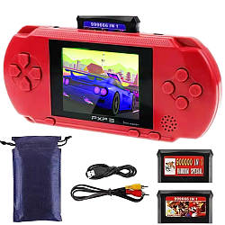 Ігрова консоль PXP3 Red Edition + 2 картриджа / Ретро-консоль з іграми