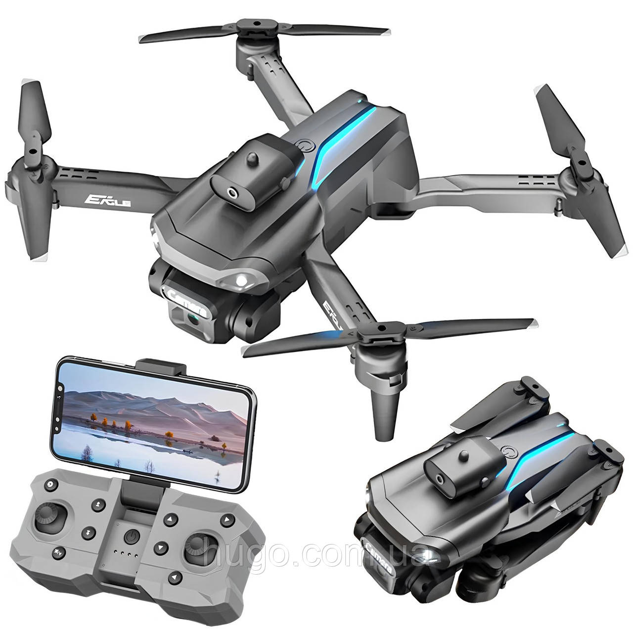 Купити квадрокоптер MDrone з WIFI камерою, 1800mAh, 15 хвилин польоту, дальність 100м + джойстик / Дитячий складний дрон з пультом