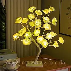 Настільна лампа "Рожеве дерево" / Світлодіодний світильник "Дерево світла"