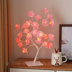 Настільна лампа "Рожевий сад" / Світлодіодний світильник "Дерево світла"