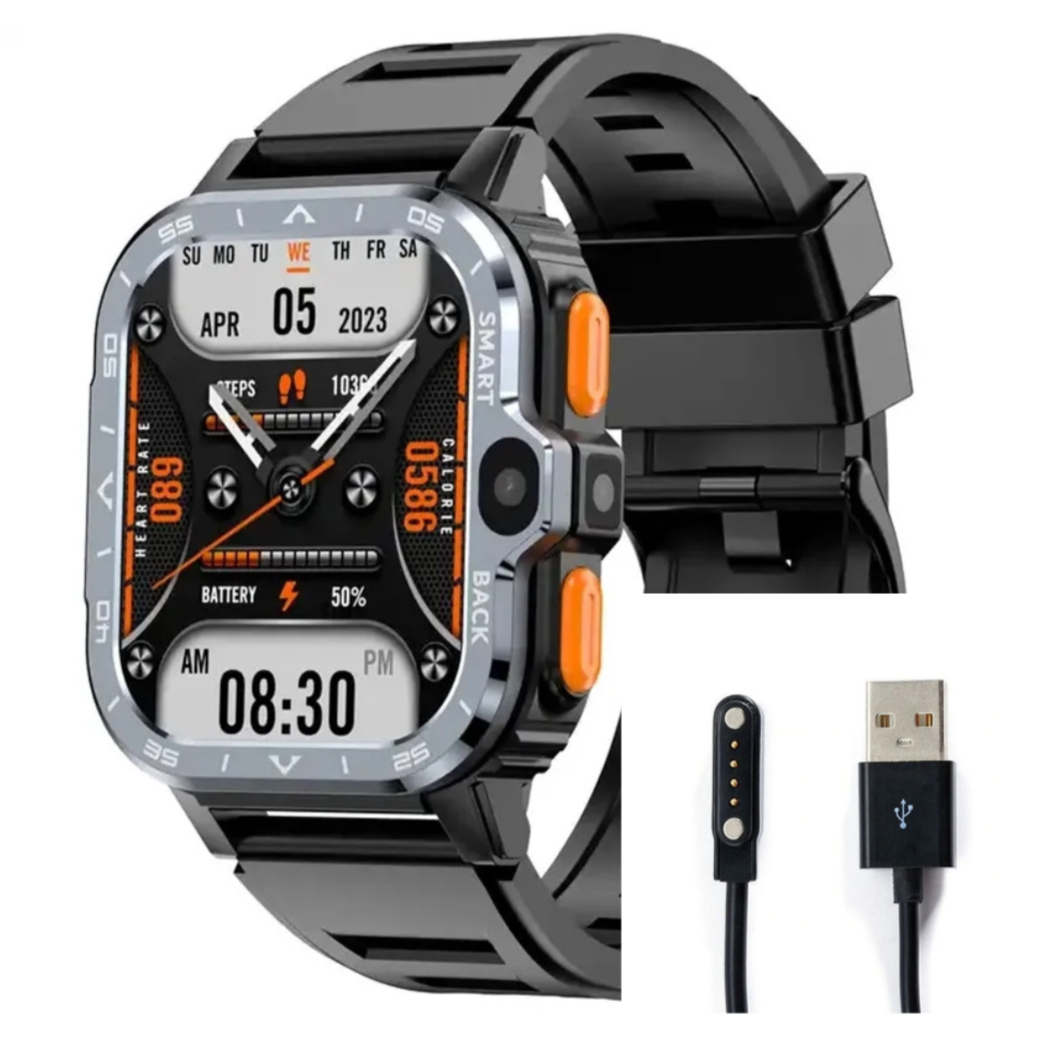 Зарядний магнітний USB-кабель для смарт-годинника Valdus PGD, 4 конектори, 7.62 мм. Чорний