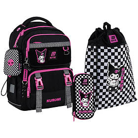 Шкільний набір Kite Education Kuromi SET_HK25-1022M (рюкзак, пенал, сумка) 130-145см