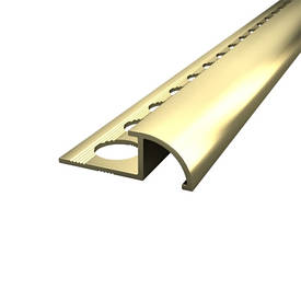 Алюмінієвий профіль для плитки 8мм, довжина 2.7 м, Золото (ПЛ-212)