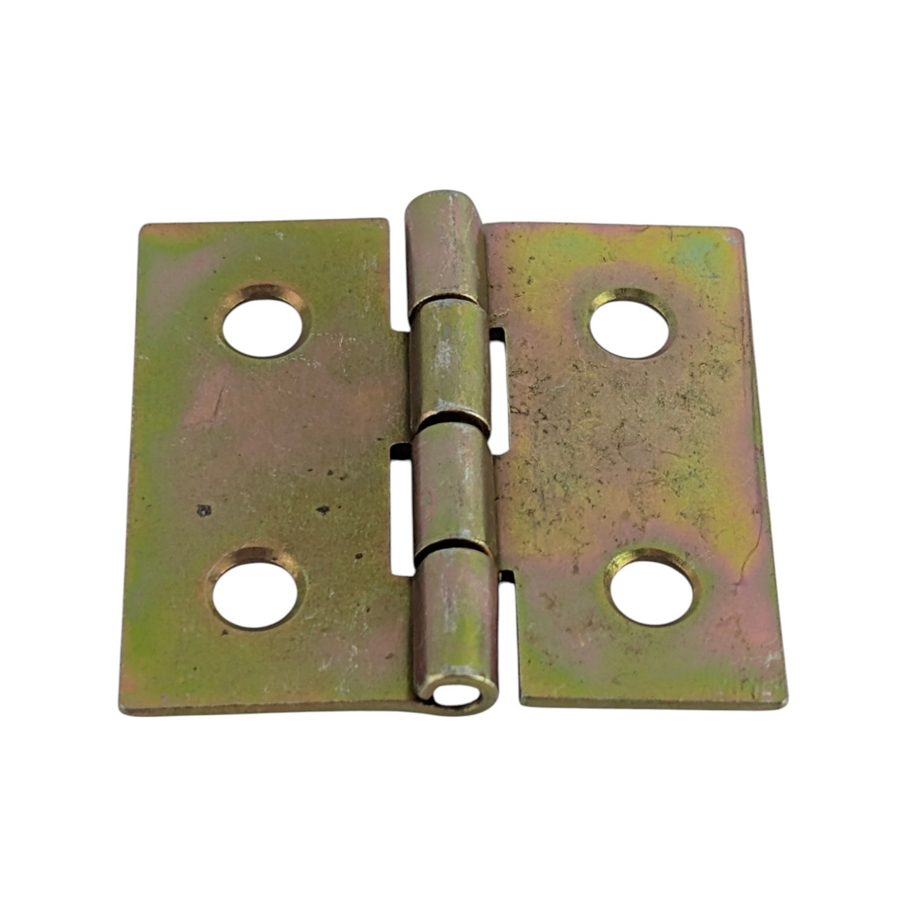 Петля меблева 20 мм, жовта оцинковка, накладна, сталева, фото 1