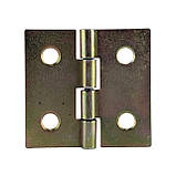 Петля меблева 40 мм, жовта оцинковка, накладна, сталева, фото 3