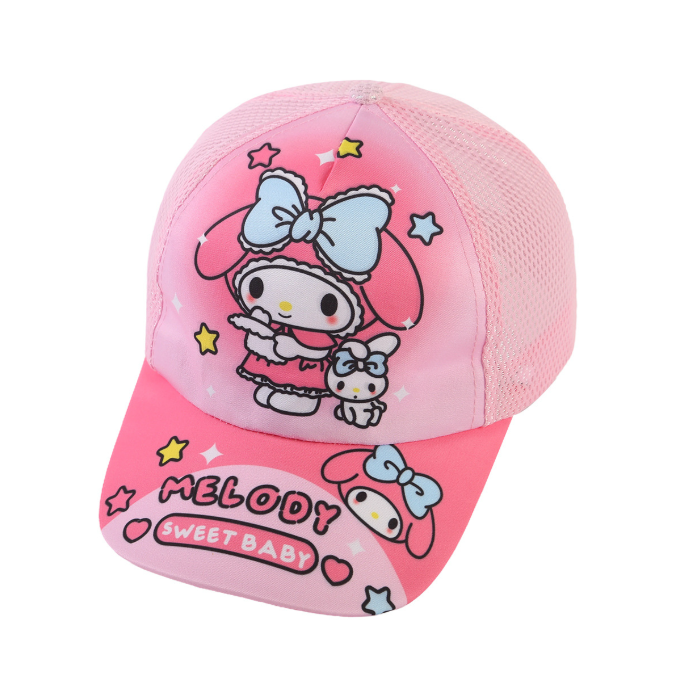 Дитяча кепка для дівчинки My Melody р. 50–54 | Рожева бейсболка із сіткою та застібкою