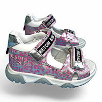 Босоніжки для дівчаток шкіряні Bebetom