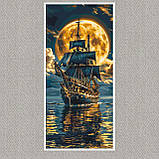 Картина за номерами Пейзаж. Корабель у морі 40*80 см Орігамі LW 5108, фото 3