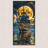 Картина за номерами Пейзаж. Корабель у морі 40*80 см Орігамі LW 5108, фото 4