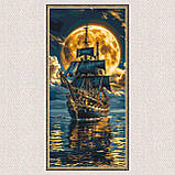 Картина за номерами Пейзаж. Корабель у морі 40*80 см Орігамі LW 5108, фото 6