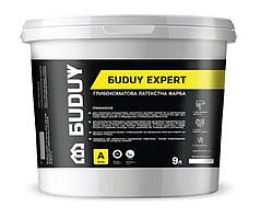 Фарба латексна глибокоматова BUDUY EXPERT, для стін і стелі, внутрішні роботи, біла 10 л