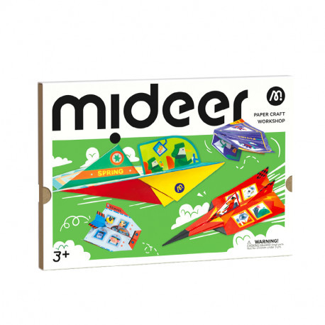 Орігамі Щоденник польотів — літаки з паперу без клею й ножиць Mideer toys