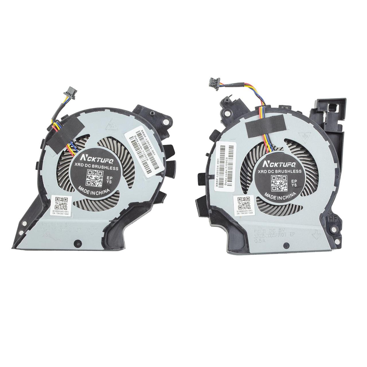 Вентилятори для HP ZBook 15v G5, (5V CPU+GPU, L25224-001, L25223-001, FKKB + FKKC, Аналог), фото 1
