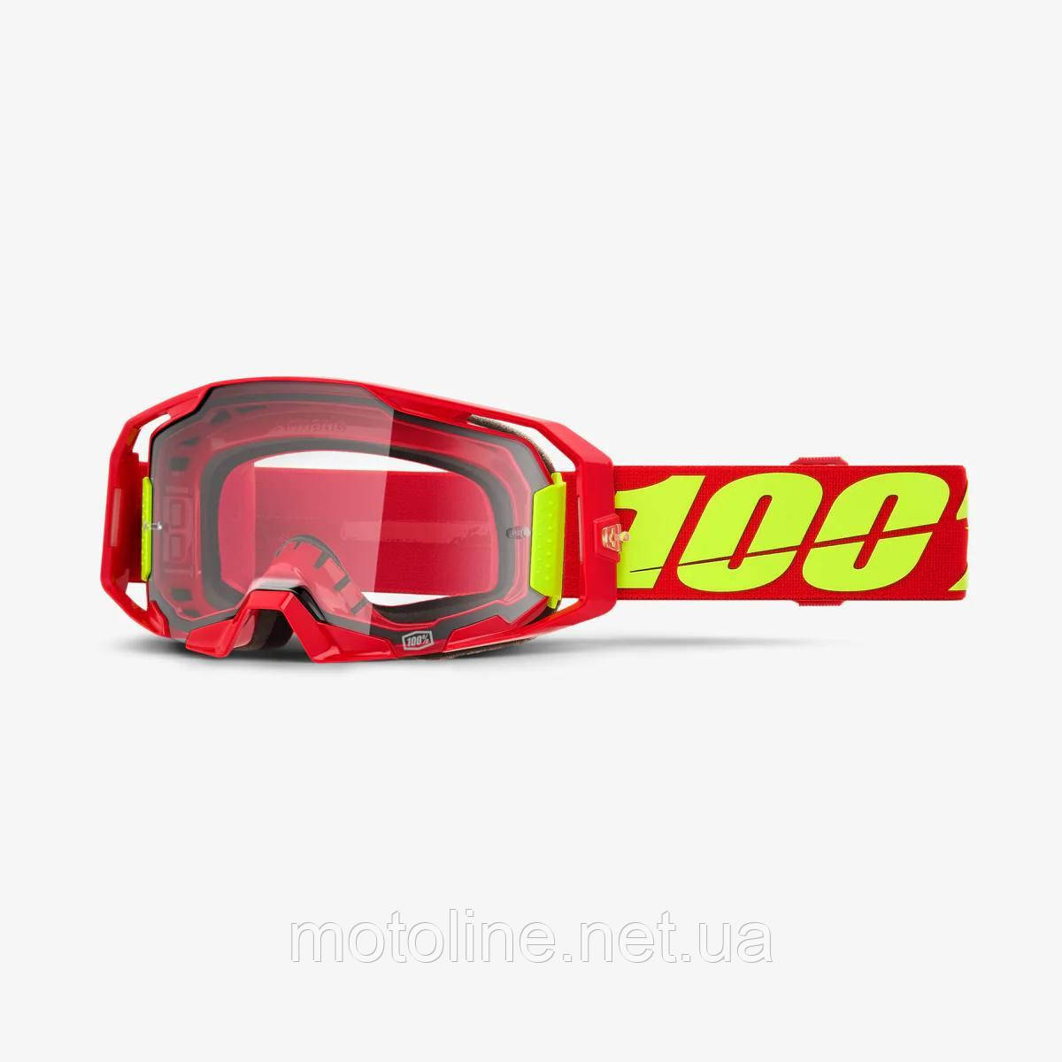 Окуляри 100% Armatic, Red, Clear lens, фото 1
