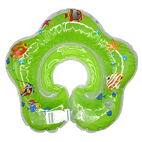 Коло для купання новонароджених на шию з перших днів життя з регулюванням розміру Lindo зелений