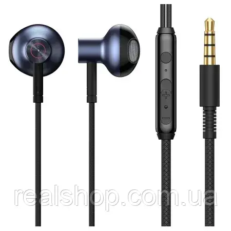 Навушники Baseus Encok H19 Wired Earphone 3.5mm Чорний
