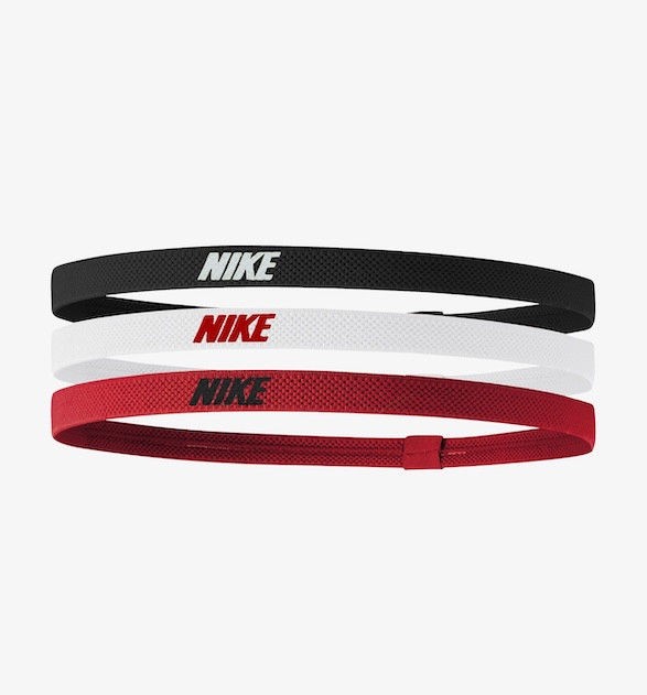 Пов'язки на голову Nike комплект із 3 шт. червона/біла/чорна, фото 1