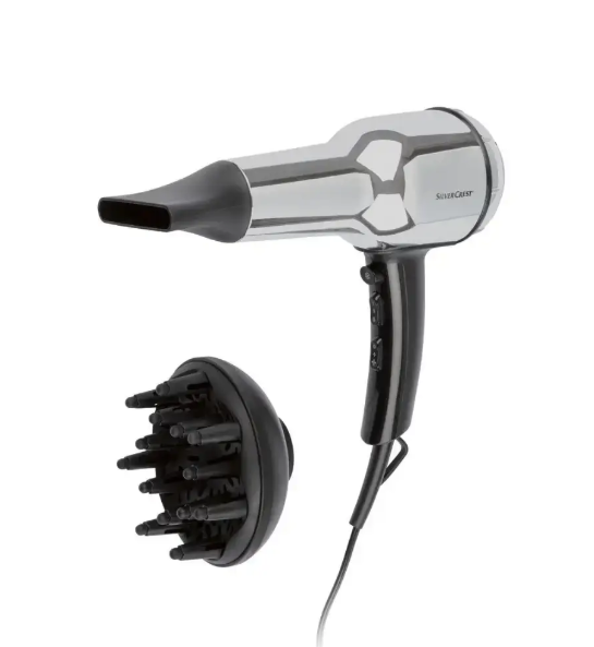 Фен для волосся Silver Crest SHC 2000 A1 — 2000 Вт, іонізація, 3 температури, 2 швидкості, Cool Shot