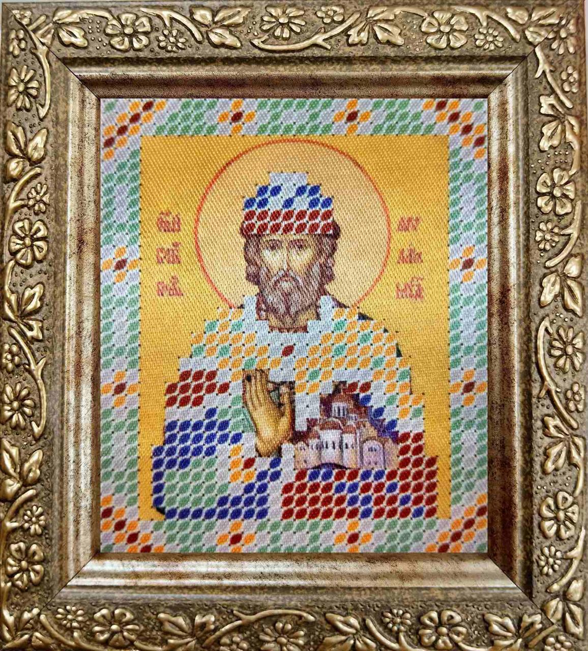 Набір для вишивання бісером ArtWork ікона Святий Ярослав НВТ 7084 6х7см з рамкою в комплекті, фото 1