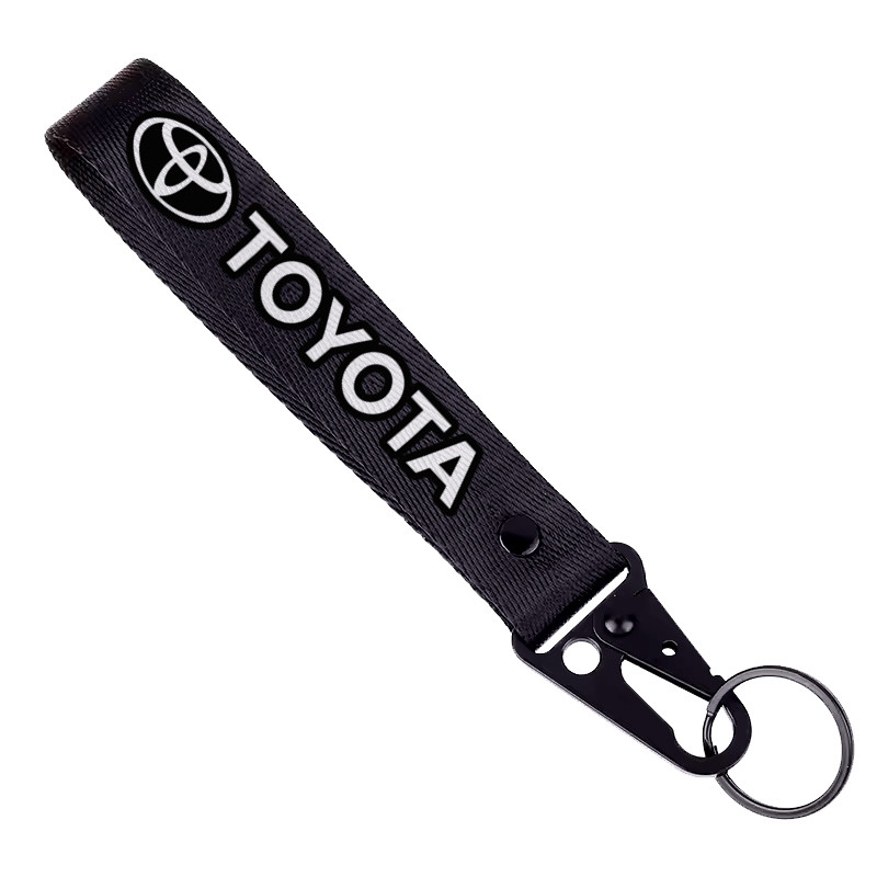 Брелок чорний з карабіном з маркою авто TOYOTA / ТОЙОТА. Найкращий подарунок чоловіку