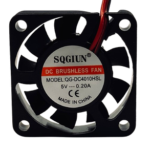 Вентилятор кулер 4010 5В 5100 об./хв. 0.75Вт 40x40x10 мм 2 дроти QC-DC4010HSL, фото 1