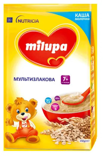 Молочна каша Milupa Мультизлакова з 7 місяців, 210г.(Мілупа), фото 1