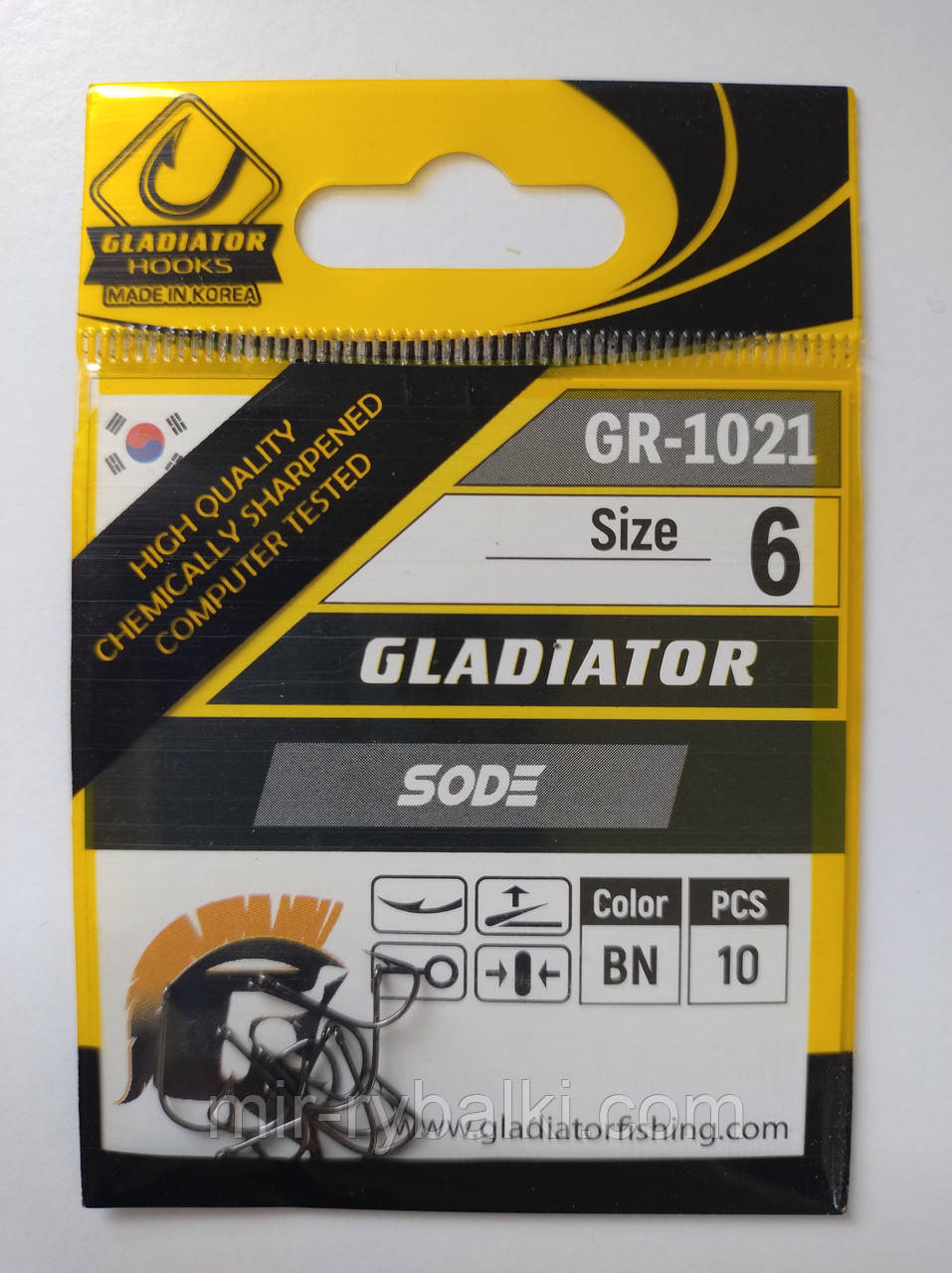 Гачки Gladiator Sode №6 - 10 шт., фото 1