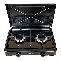 Плита газова настільна Ferre O-200-BL 2-х конфоркова