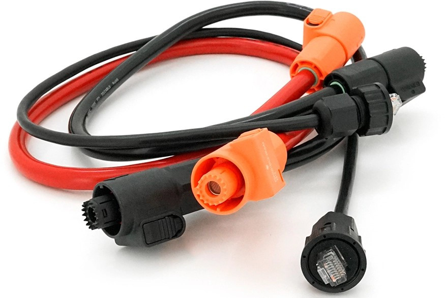 Набір кабелів для паралельного підключення Deye DEYE 3U-LP для RW-M6.1BCable 1.5м Red-Black