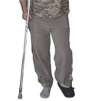 Адаптивні штани при травмуванні ніг фліс Kirasa KI422 Сірий