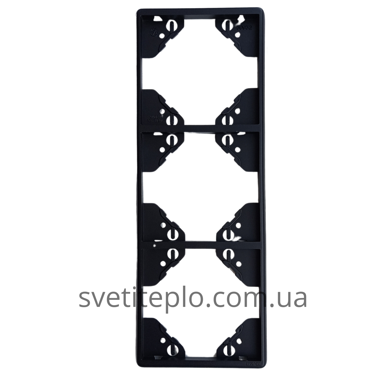 APOLO EFAPEL Рамка 3-містна вертикальна ЧОРНА МАТОВА