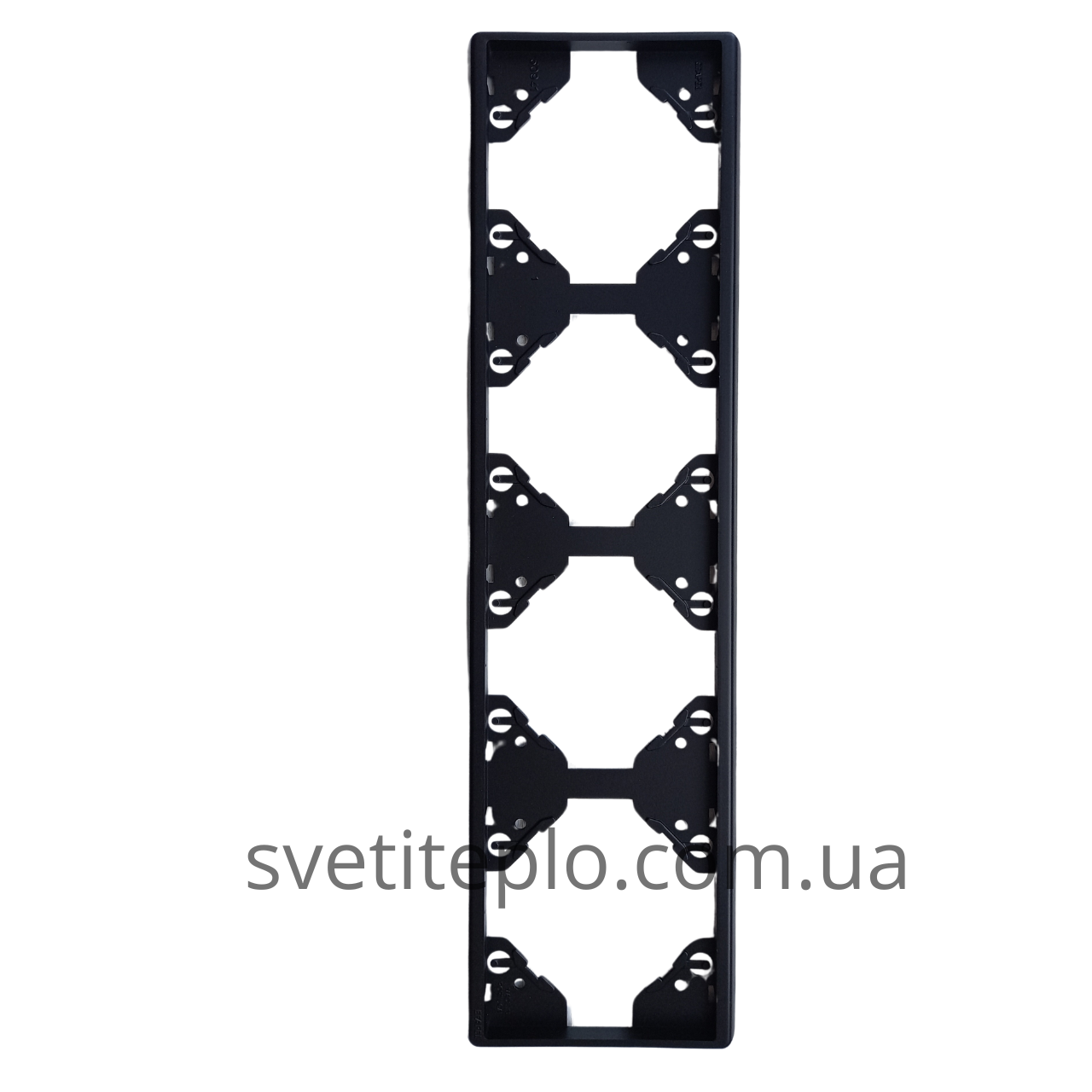 APOLO EFAPEL Рамка 4-містна вертикальна ЧОРНА МАТОВА