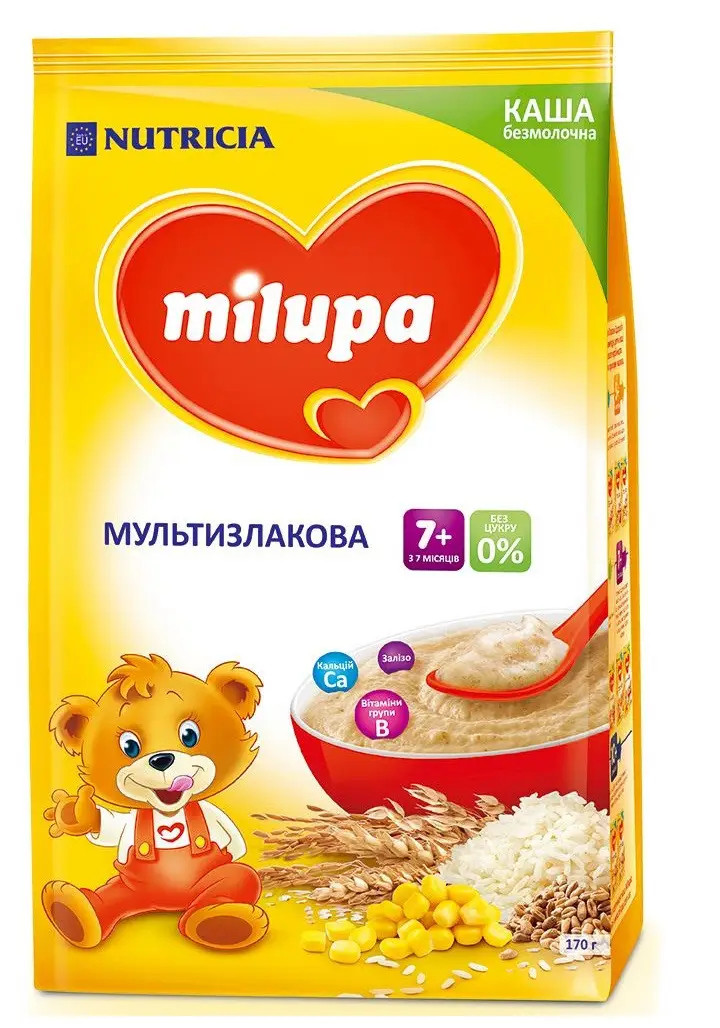 Безмолочна каша Milupa Мультилакова з 7 місяців, 170г.(Мілупа), фото 1