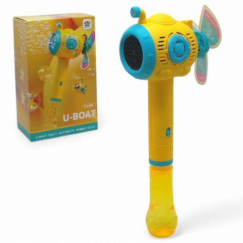 Установка з мильними бульбашками Підводний човен на батарейках, пляшечка із мильною рідиною, в коробці, фото 1