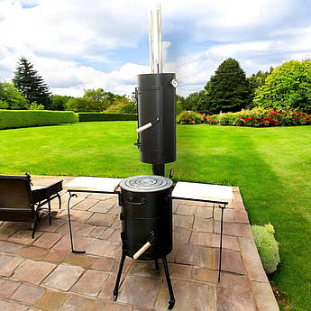 Піч під казан Троян-Про з камерою гарячого копчення