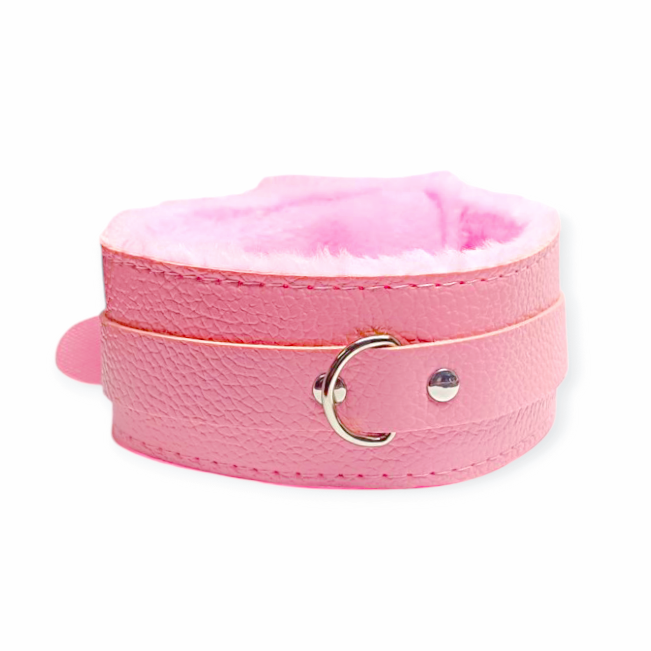 БДСМ нашийник «Soft hugs», колір рожевий, фото 1