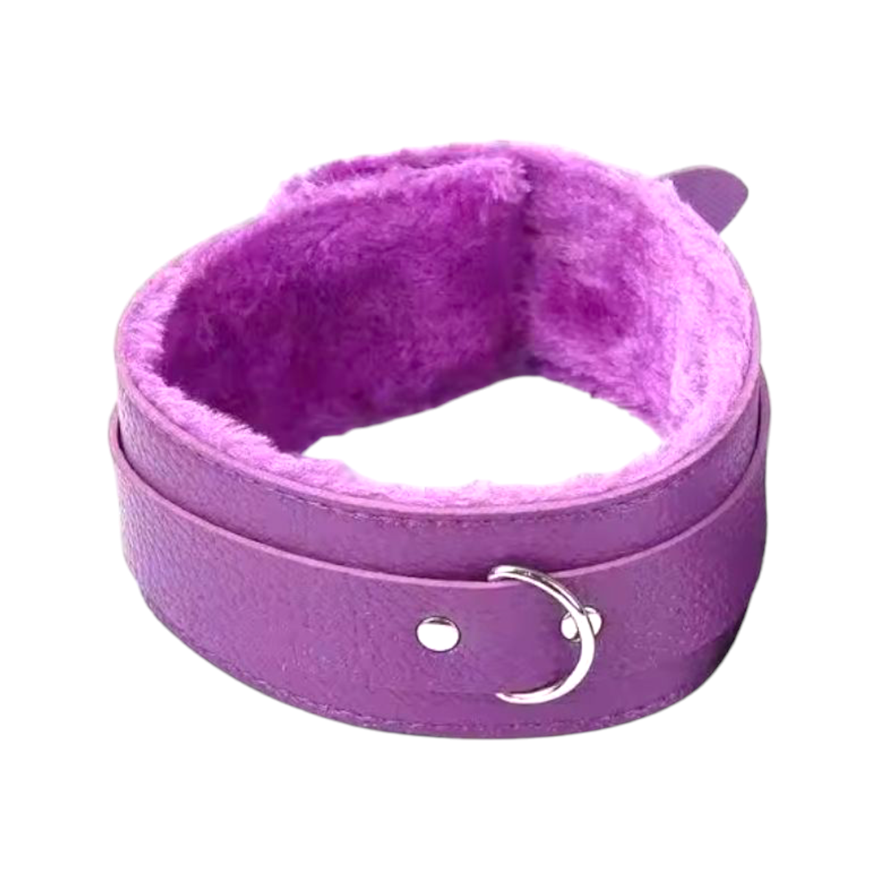 БДСМ нашийник «Soft hugs», колір фіолетовий, фото 1