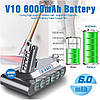 Змінний акумулятор V10 25,2 В 6000 мАг, для Dyson V10, SV12, V10 Absolute, V10 Fluffy, Cyclone V10, фото 3