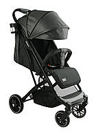 Прогулочная коляска детская JOY Fabiana с футкавером и подстаканником Темно-серый