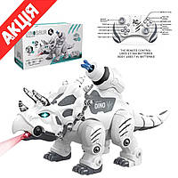 Динозавр робот на радіокеруванні 911-591 A ходить і гарчить Інтерактивна іграшка на пульті зі звуком для дітей